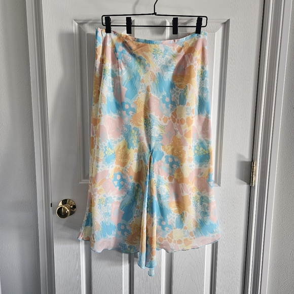 NWOT Tribal Pastel Floral Skirt + Blouse 2 Piece Set - Picture 12 of 15